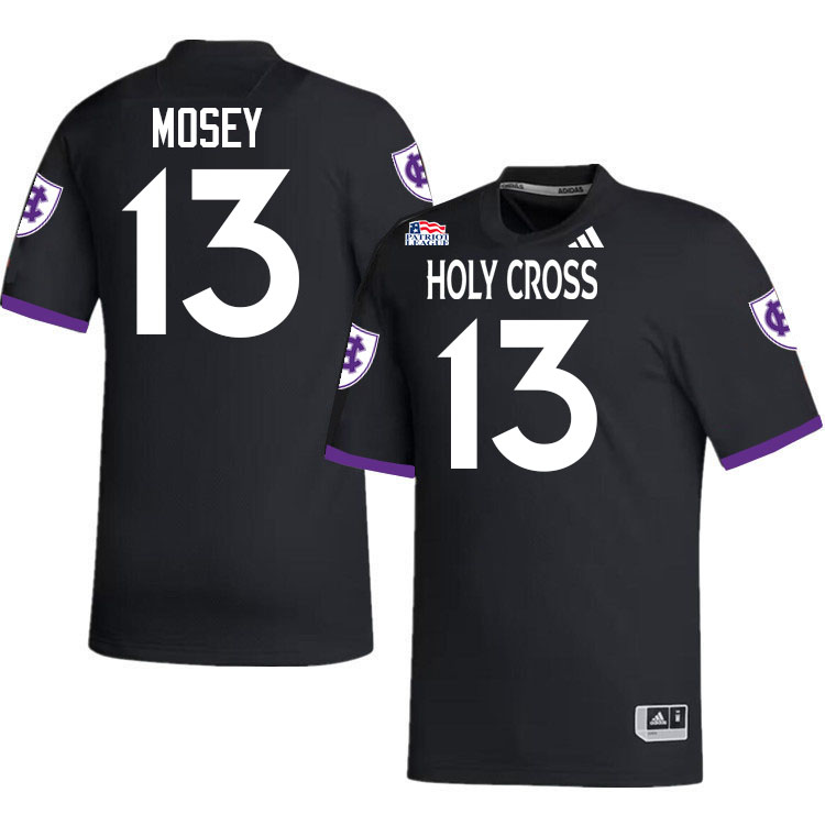 Holy Cross Crusaders #13 Max Mosey College Football Jerseys,Uniforms-Black